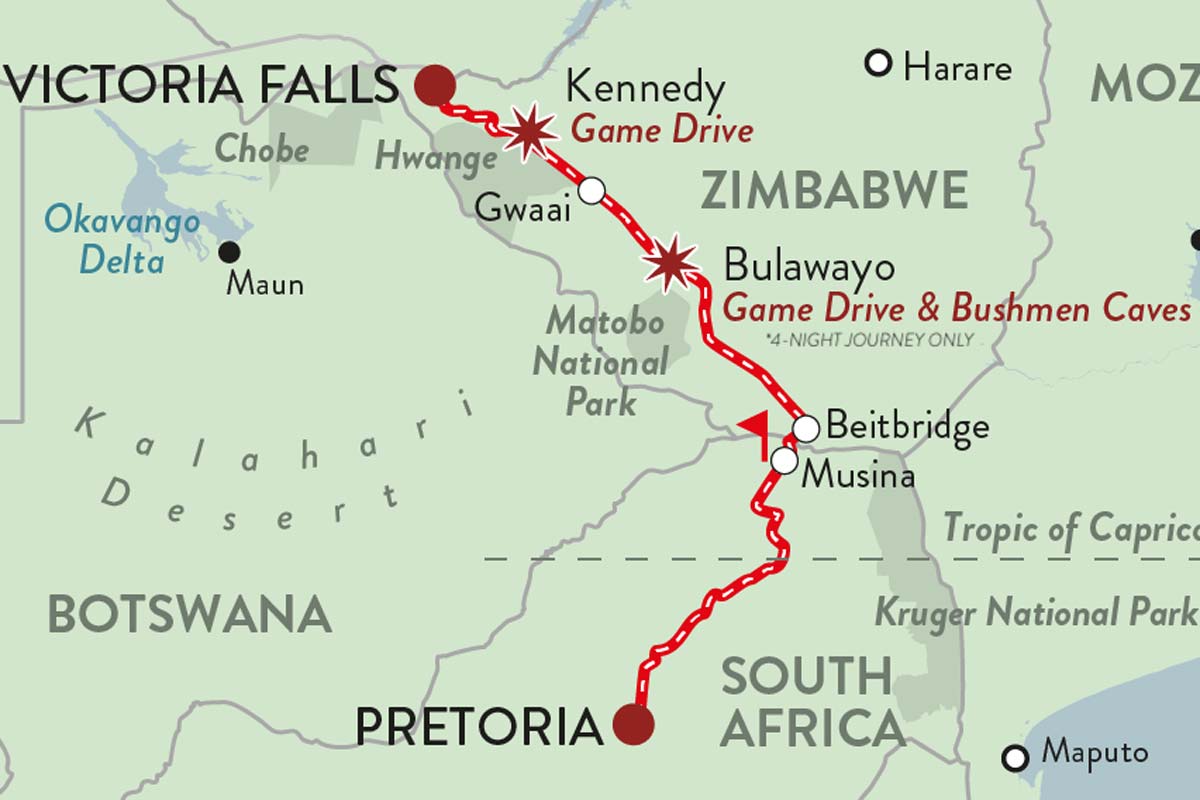 Rovos Rail Pretoria to Victoria Falls